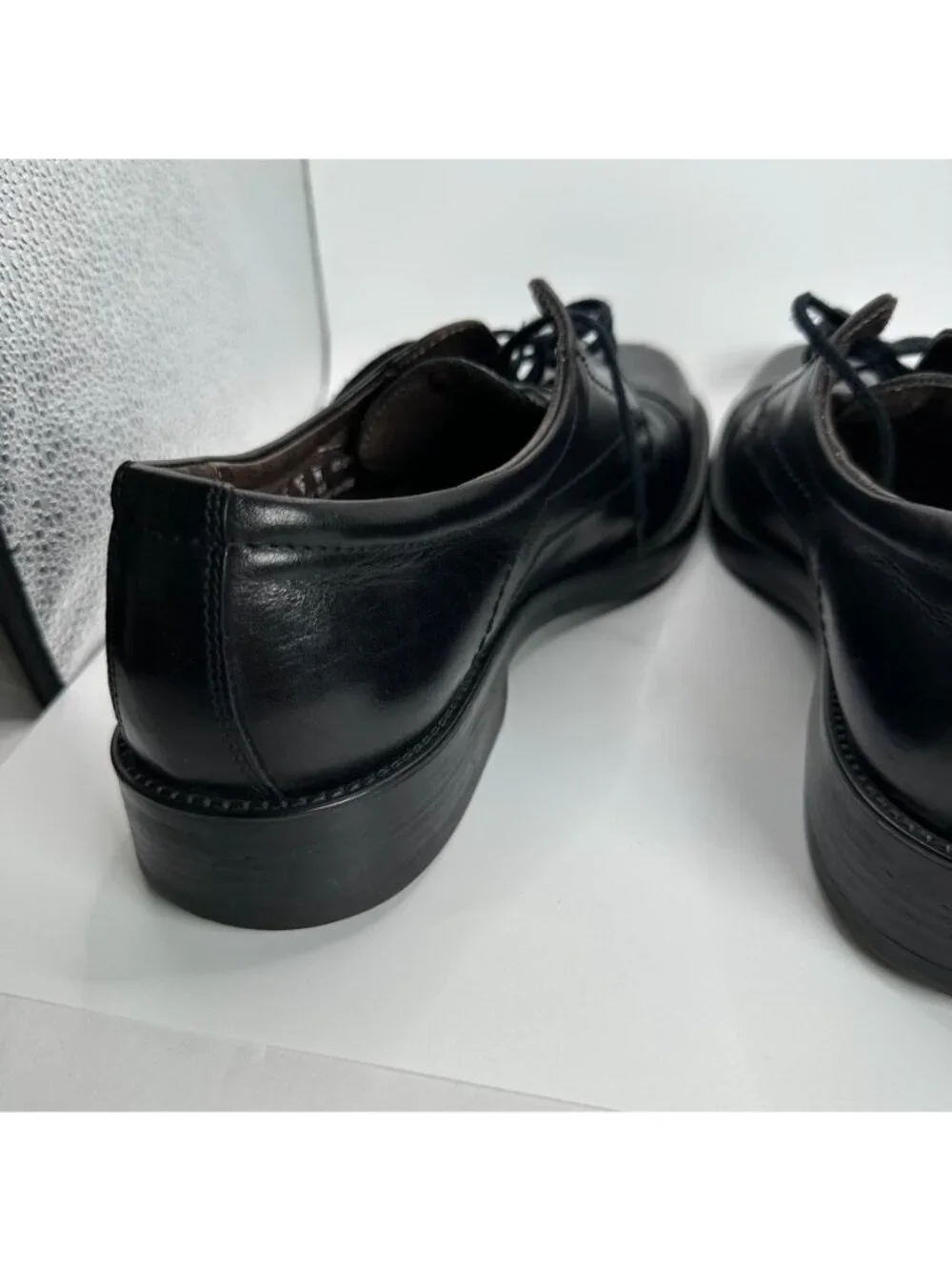 Samuel Hubbard Shoes Mens 9 M Black Cap Toe Oxford Leather Lace Up Made Italy
